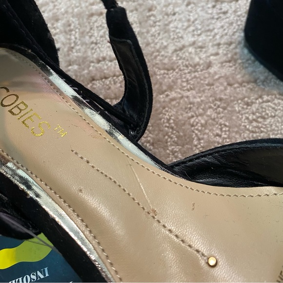 NWT {Jacobies} Black Suede Pointed Toe Block Heels - Memory Foam ~ Size 5.5 - Picture 10 of 12